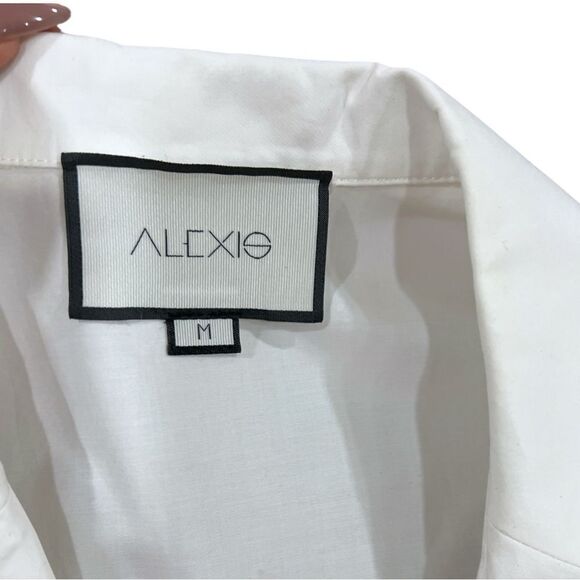 ALEXIS Madelyn White with Black Striped Cotton Top Size M - Picture 4 of 9